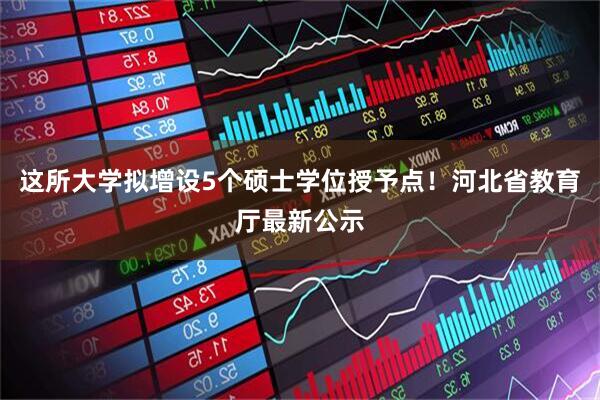 这所大学拟增设5个硕士学位授予点！河北省教育厅最新公示