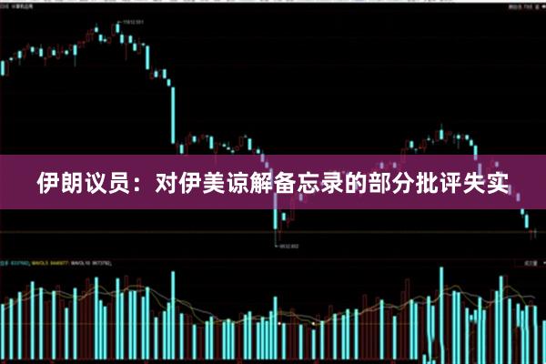 伊朗议员：对伊美谅解备忘录的部分批评失实